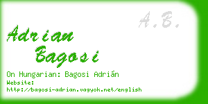 adrian bagosi business card